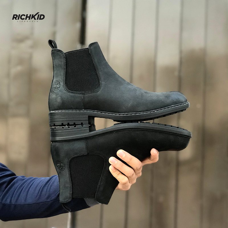 TL Ash Black Leather Chelsea boot - Image 2