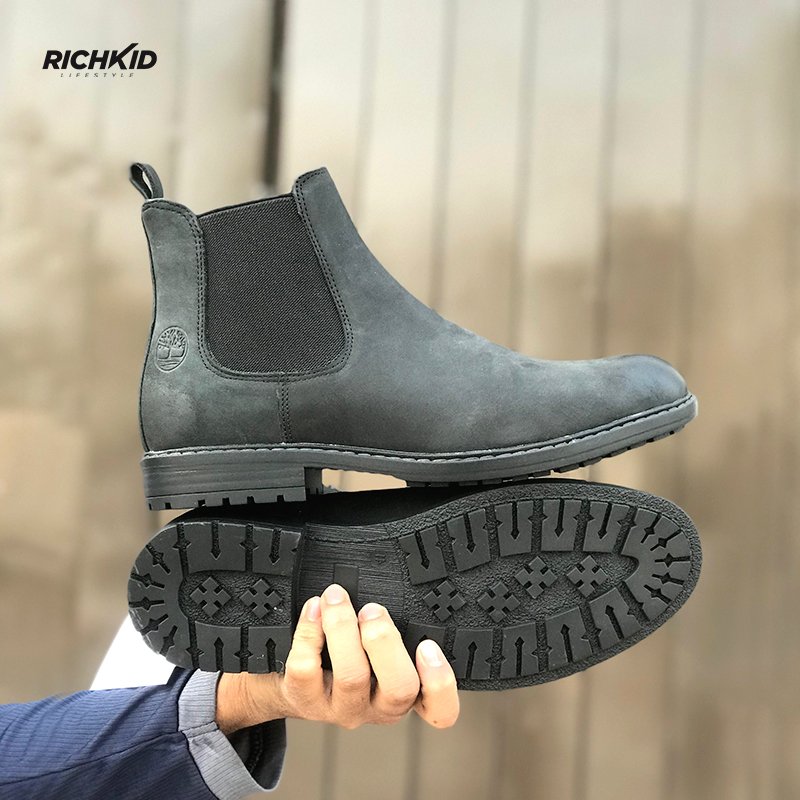 TL Ash Black Leather Chelsea boot