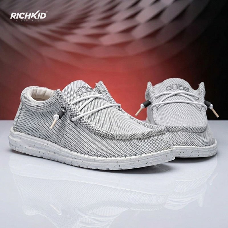 Hey Dude canvas shoes Stone white - Image 3