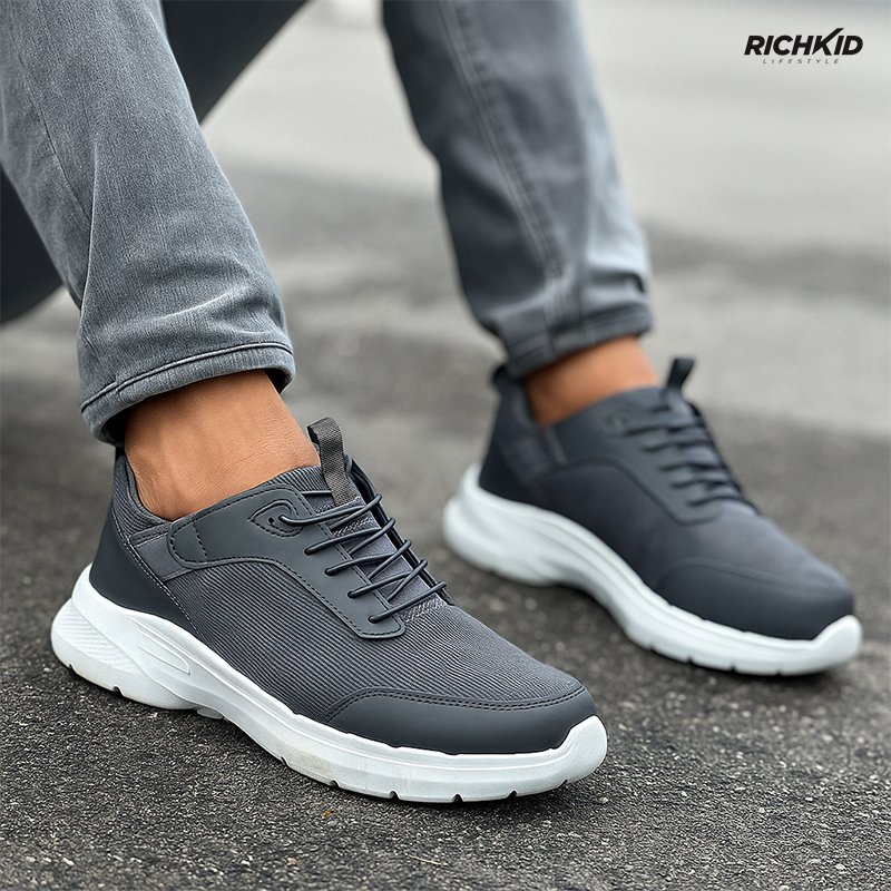 Finelook lace-free Sneakers Grey - Image 4