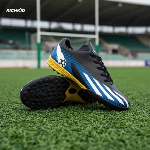 Blue Black turf boot
