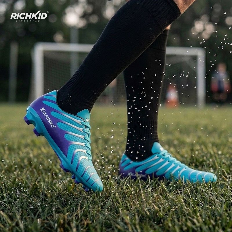KLASSIKO Premium Soccer boot Blue - Image 5