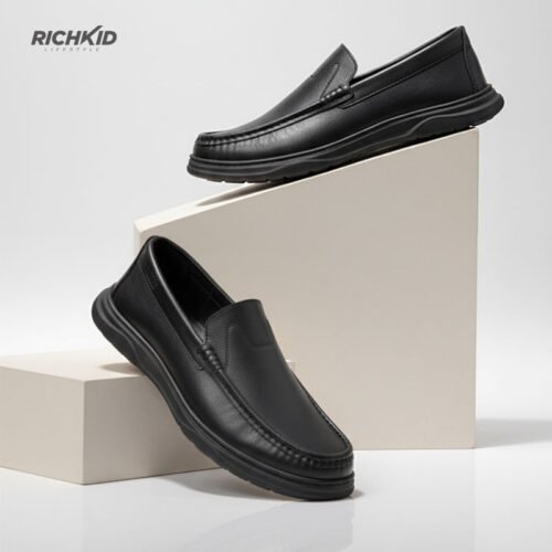 Casual Leather Loafer Full Black