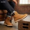 Mens ankle boot mustard