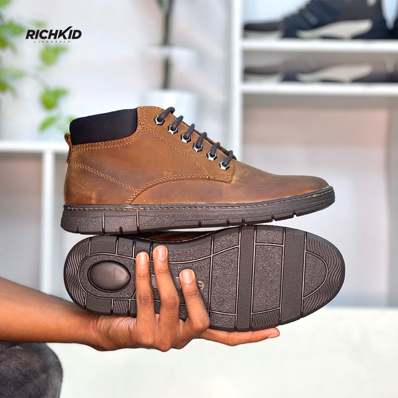 laceup Leather boot brown - Image 2