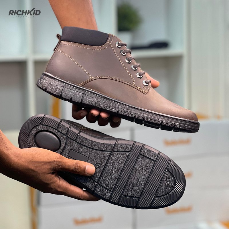 laceup Leather boot Chocolate