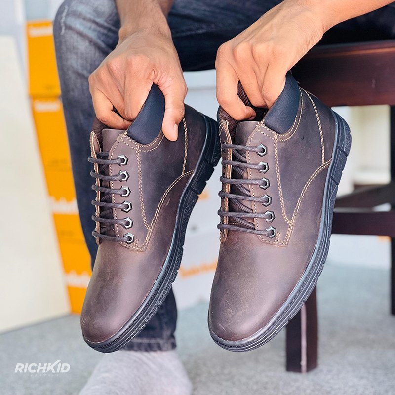 laceup Leather boot Chocolate - Image 4