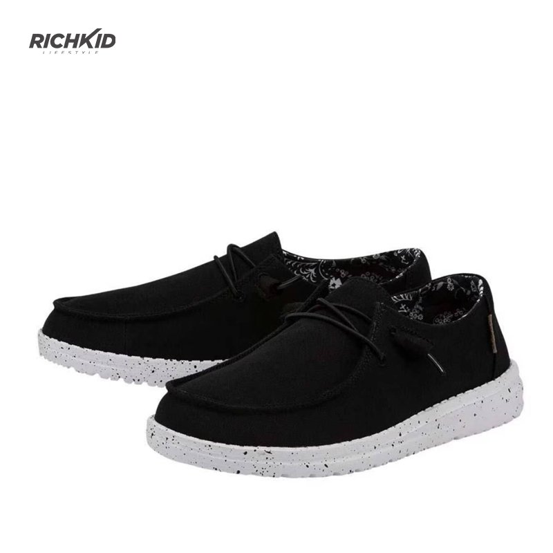 Womens Black Canvas shoes - Image 4