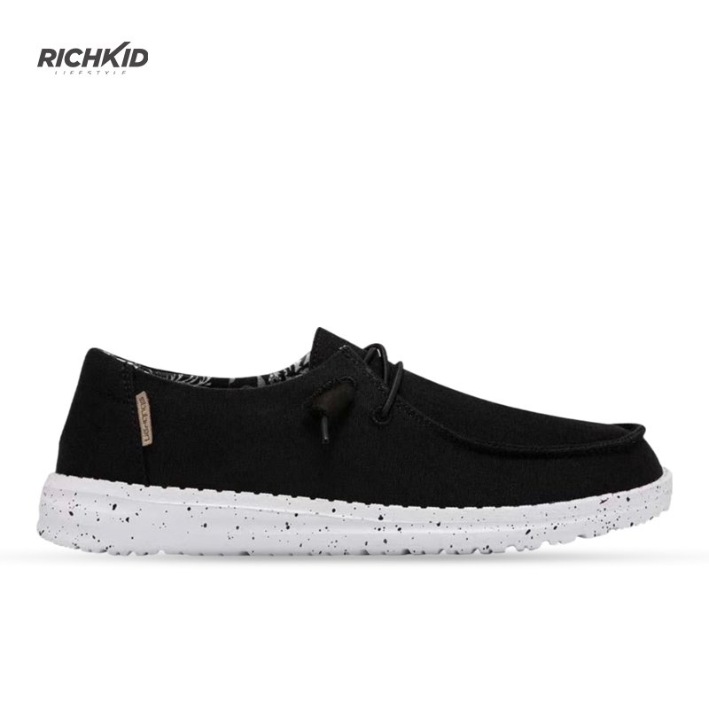 Womens Black Canvas shoes - Image 3
