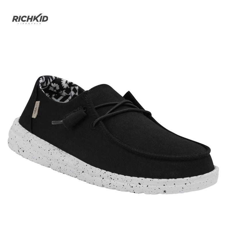 Womens Black Canvas shoes - Image 2