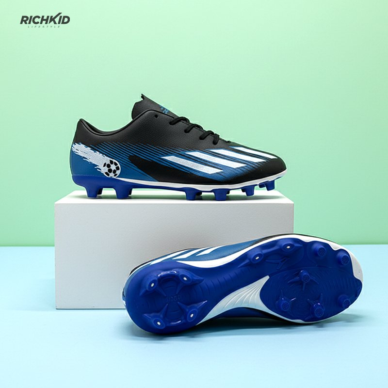 Soccer boot Blue black - Image 2