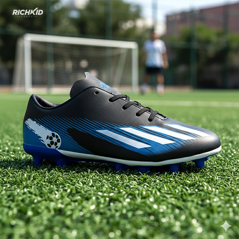 Soccer boot Blue black - Image 7