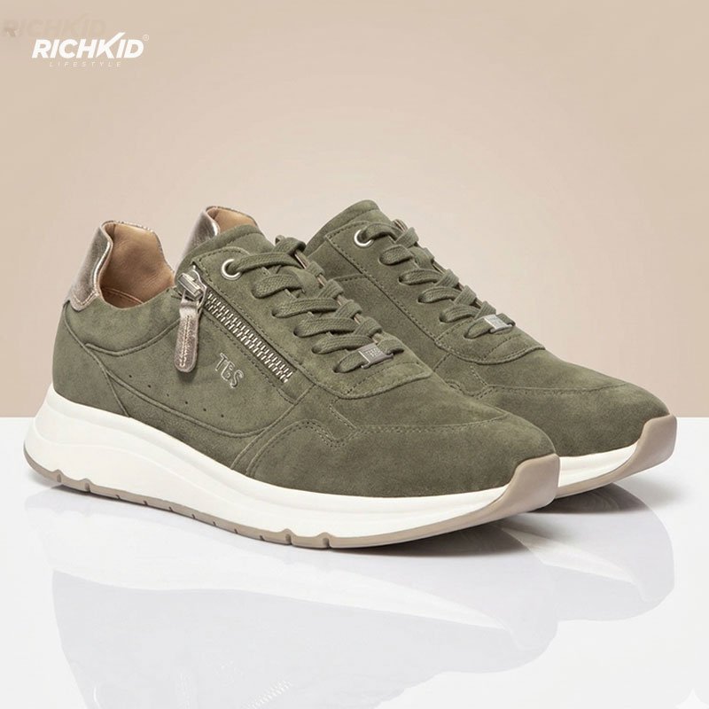 TBS Casual Shoes Olive Gold - Image 3