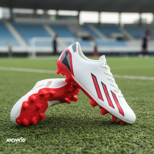 Soccer boot White RED