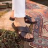 Cross Sandals Brown - Image 2