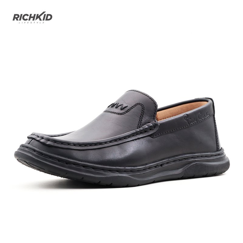Casual Leather Loafer Full Black - Image 2