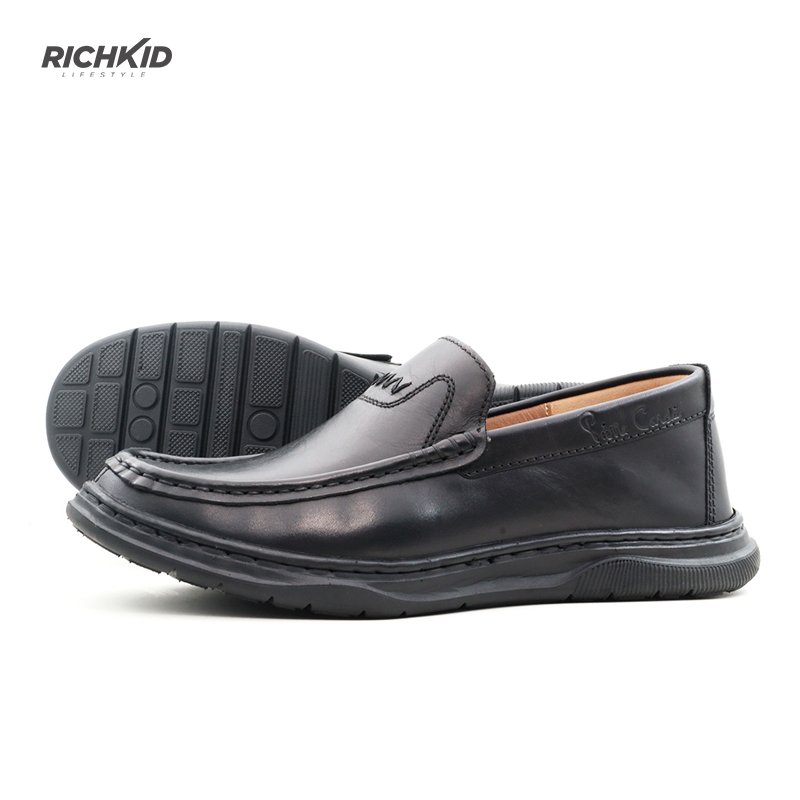 Casual Leather Loafer Full Black - Image 3