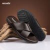 Cross Sandals Brown