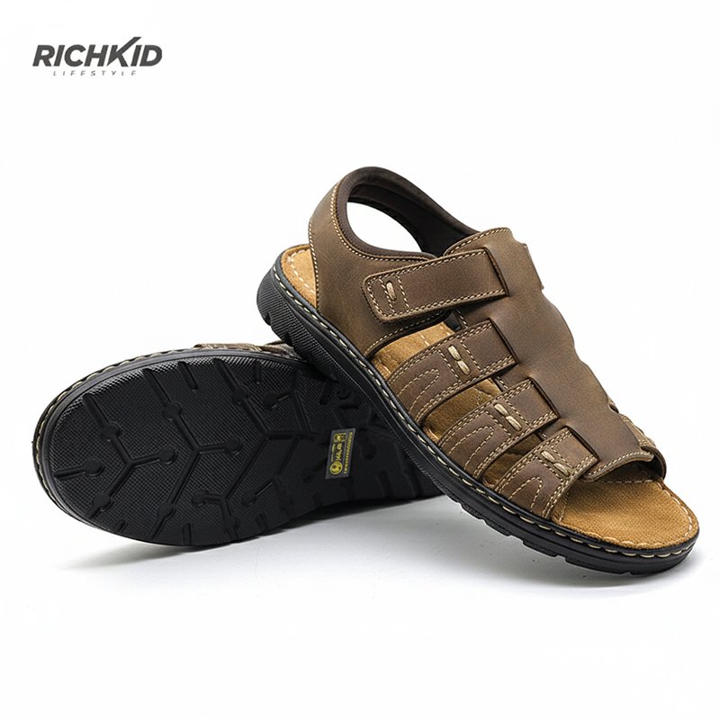 Leather soft cycle sandals - Image 4