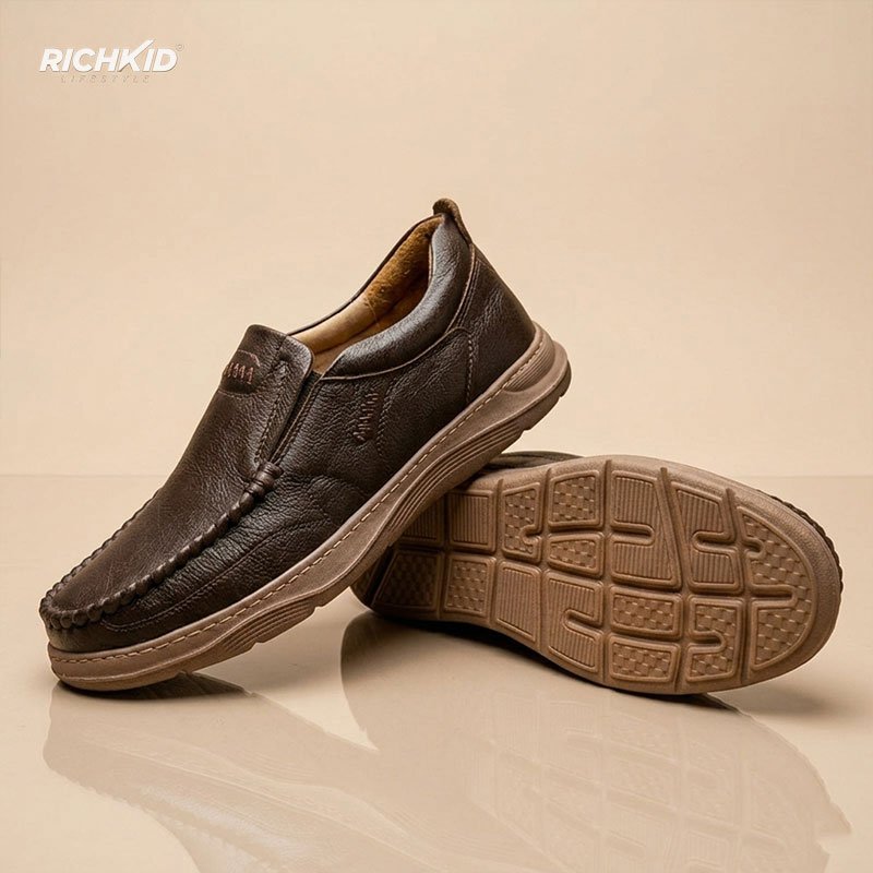 Casual Leather Loafer Chocolate - Image 3