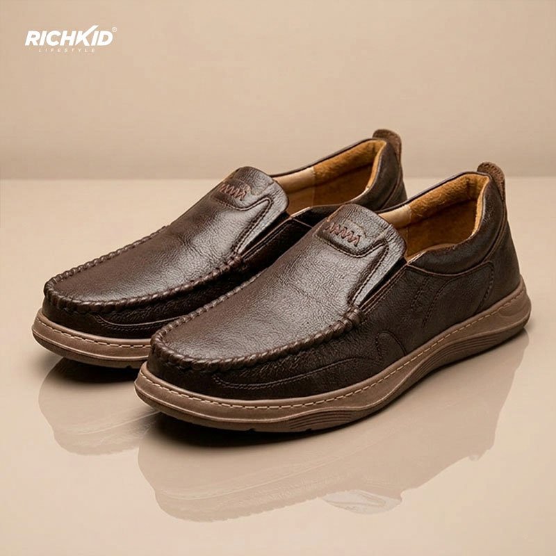 Casual Leather Loafer Chocolate - Image 2