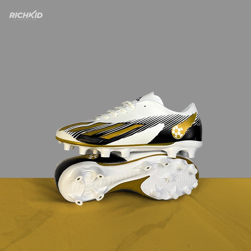 Soccer boot Gold white - Image 2