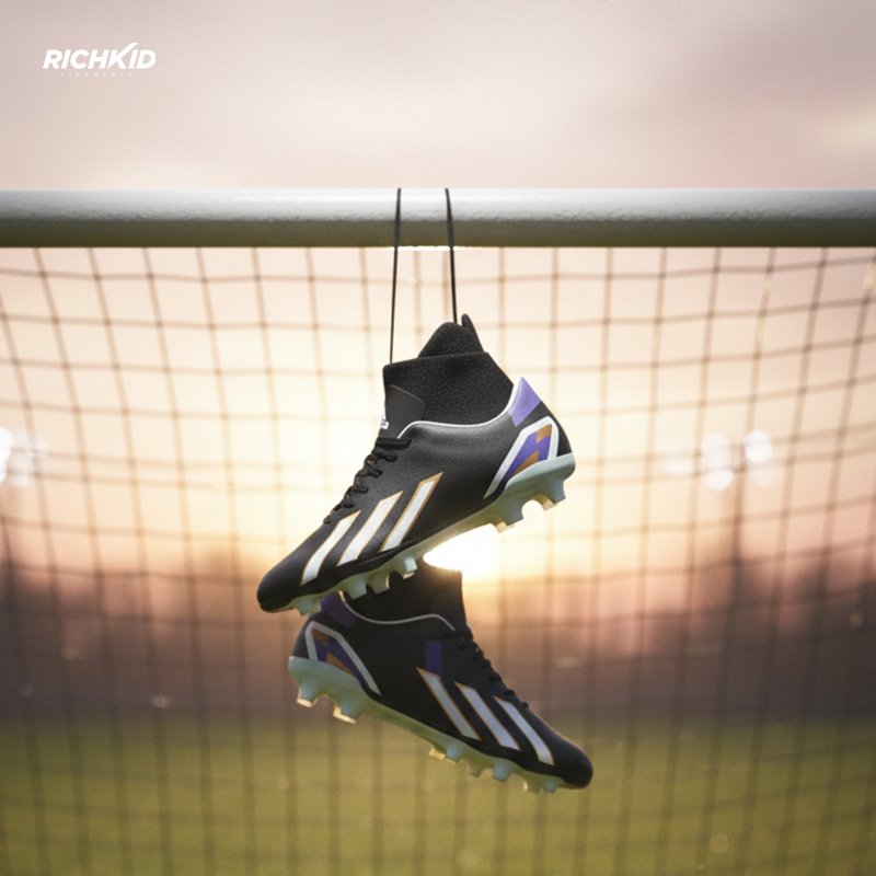 Soccer boot White Purple gold - Image 7
