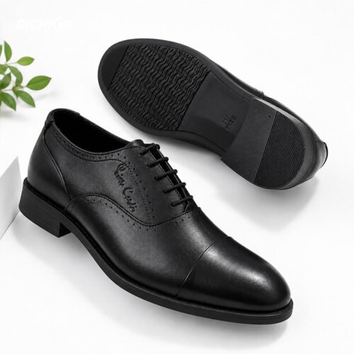 Katherine Hamnett Leather Oxford Shoe Black