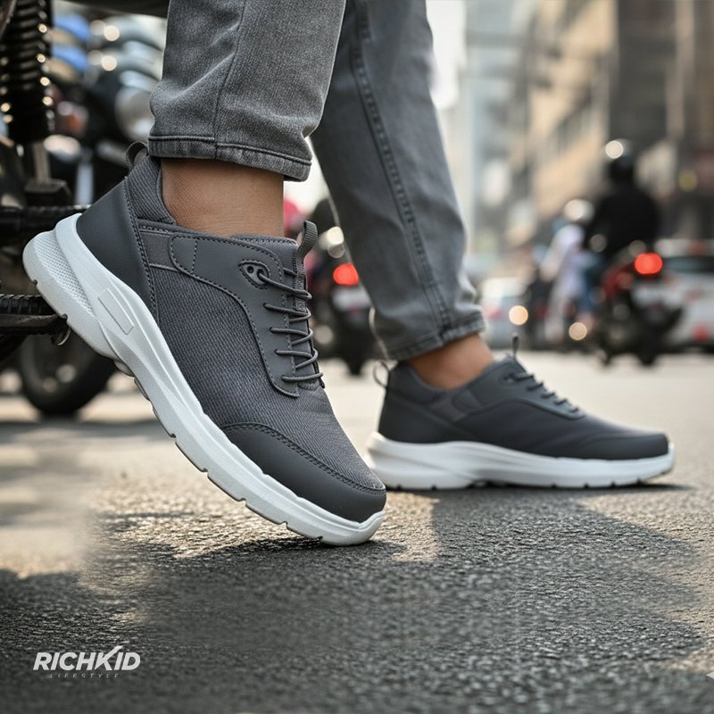 Finelook lace-free Sneakers Grey - Image 7