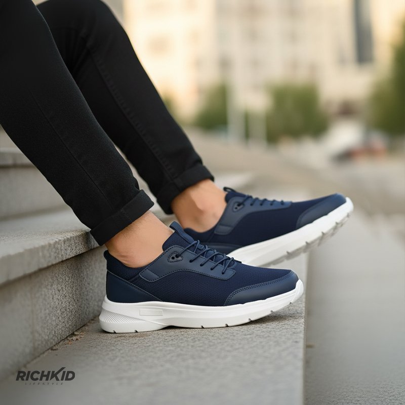 Finelook lace-free Sneakers Navy - Image 4