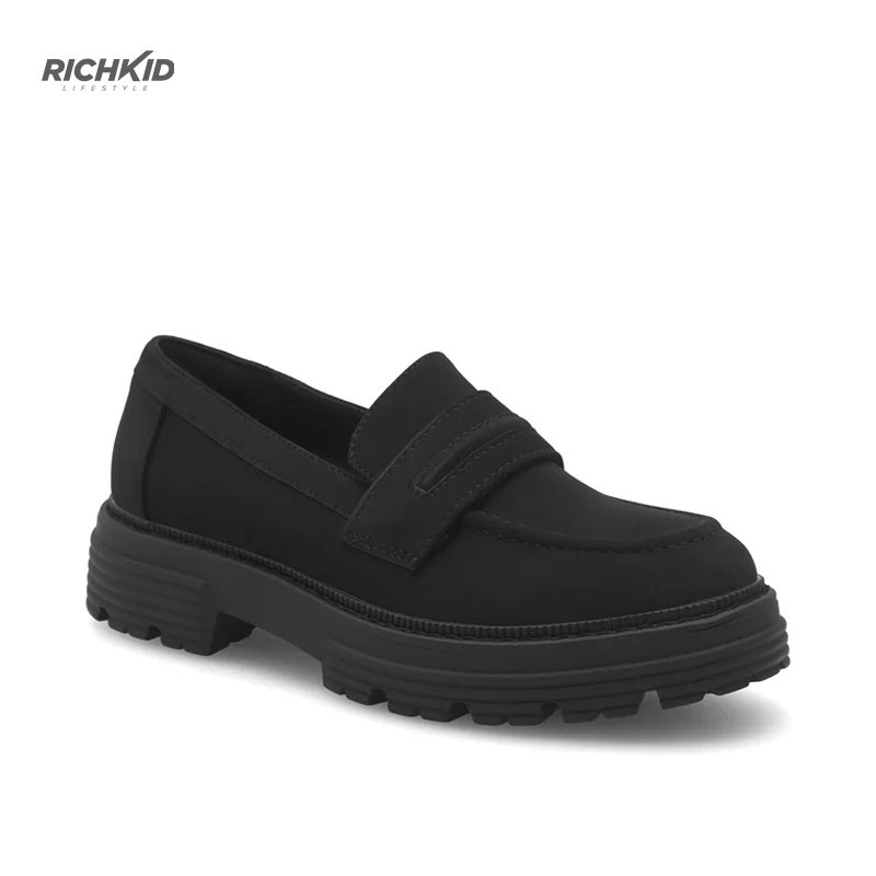 JENNY suede saddle loafer black - Image 3