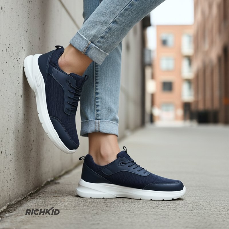 Finelook lace-free Sneakers Navy - Image 3