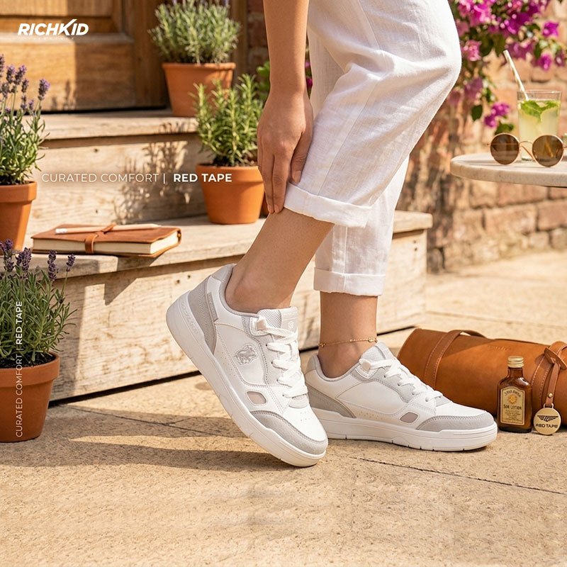 RT Grey White Casual Shoes - Image 5