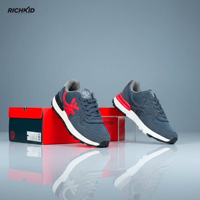 UCB Suede Lifestyle Sneakers Navy - Image 3
