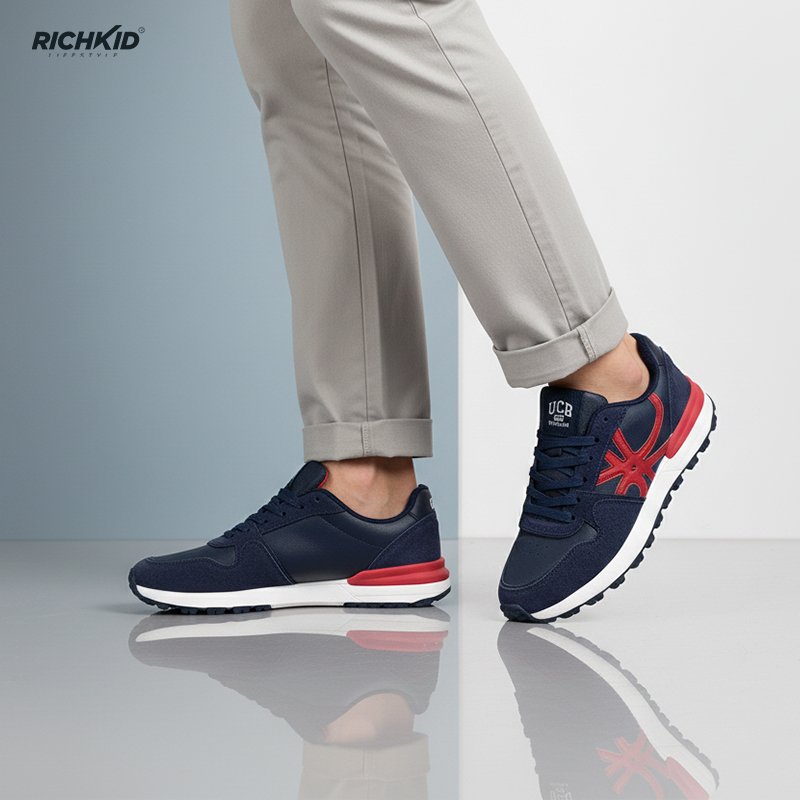 UCB Suede Lifestyle Sneakers Navy - Image 2