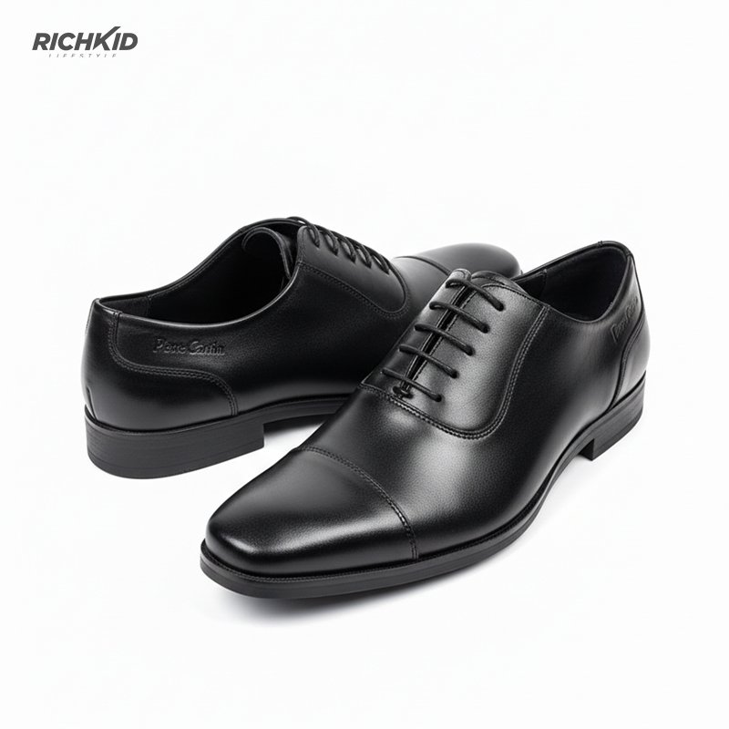 Cap-Toe Oxford Shoe Black - Image 7