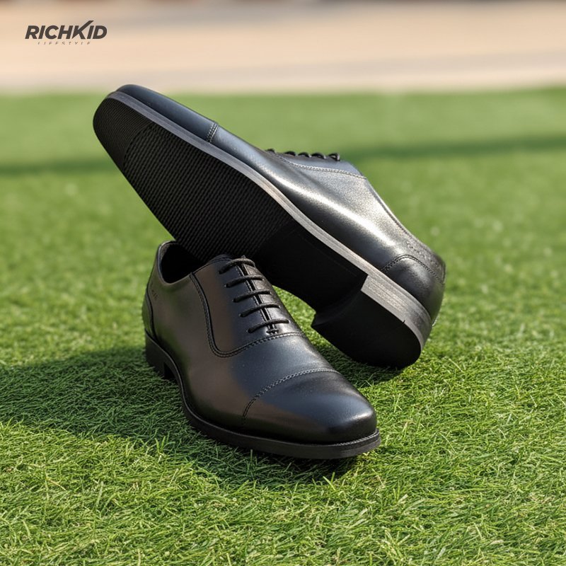 Cap-Toe Oxford Shoe Black - Image 4