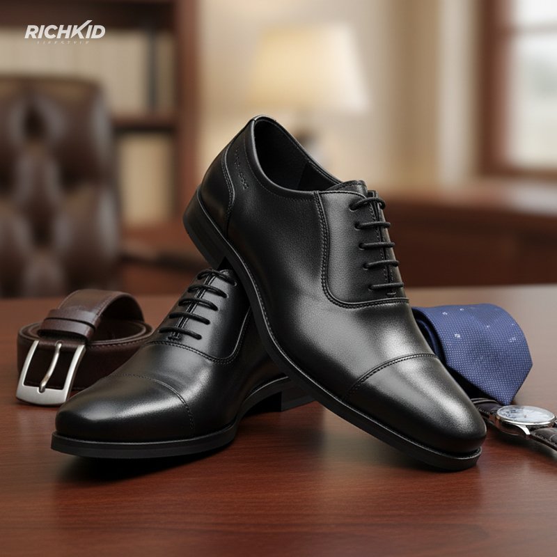 Cap-Toe Oxford Shoe Black