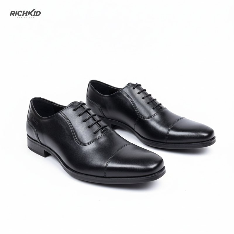 Cap-Toe Oxford Shoe Black - Image 6