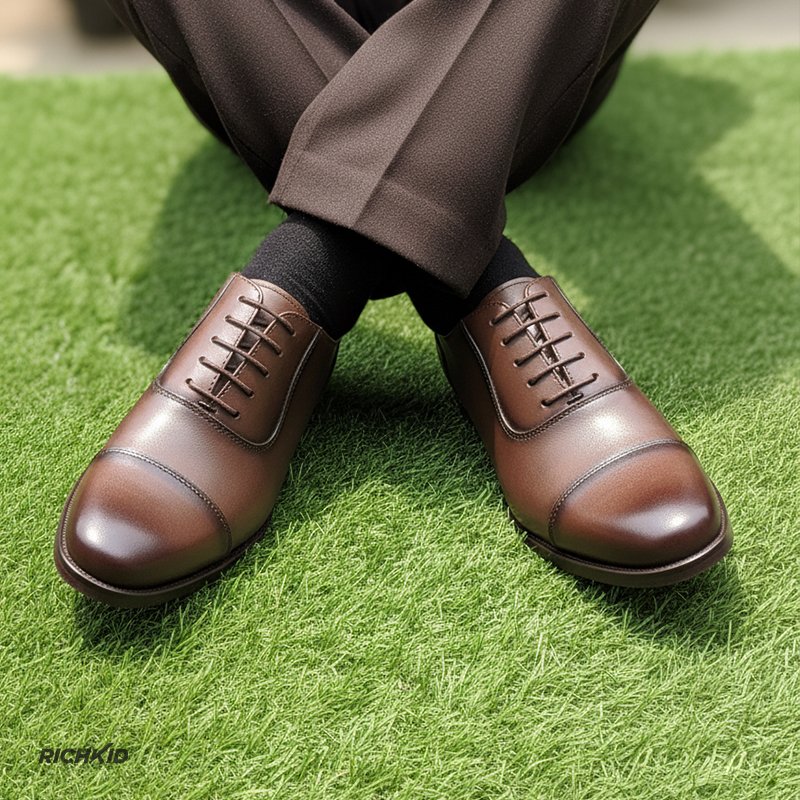 Cap-Toe Oxford Shoe Chocolate - Image 5