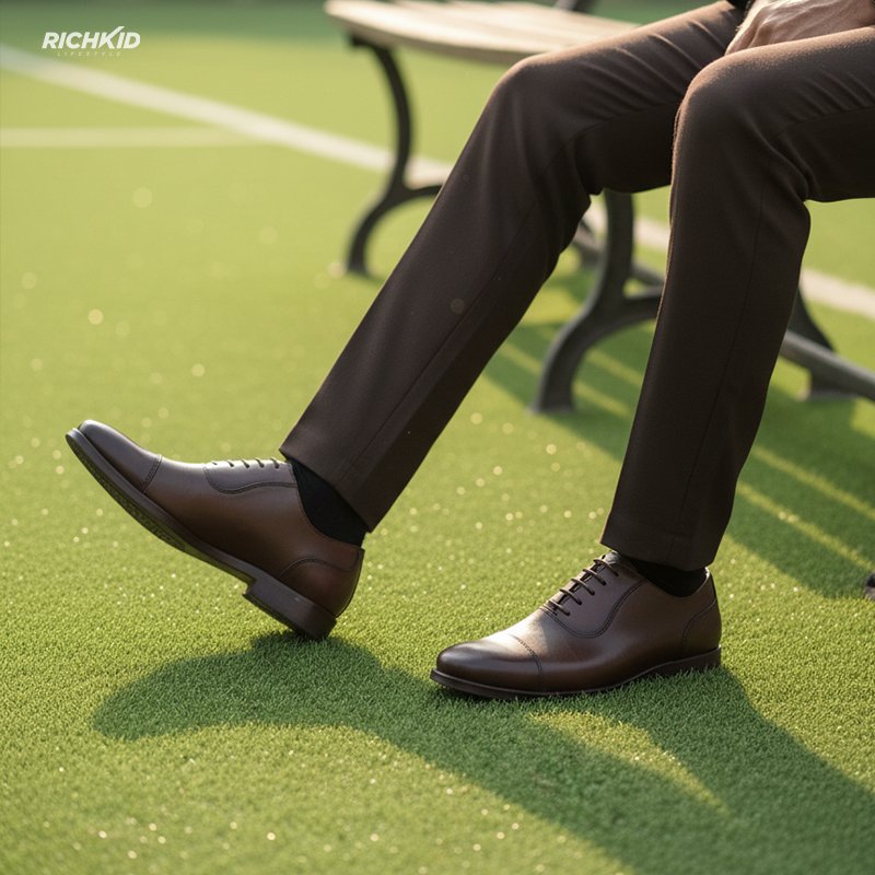 Cap-Toe Oxford Shoe Chocolate - Image 4