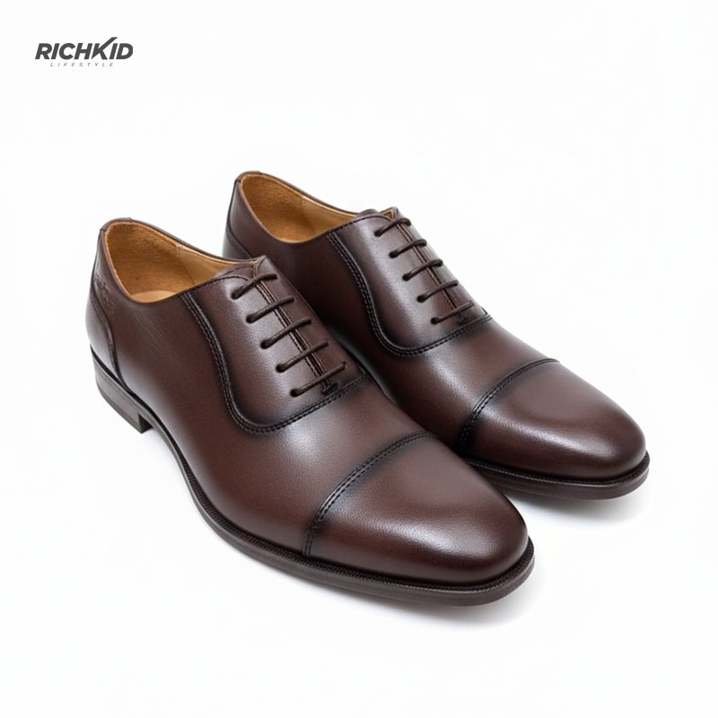 Cap-Toe Oxford Shoe Chocolate - Image 9