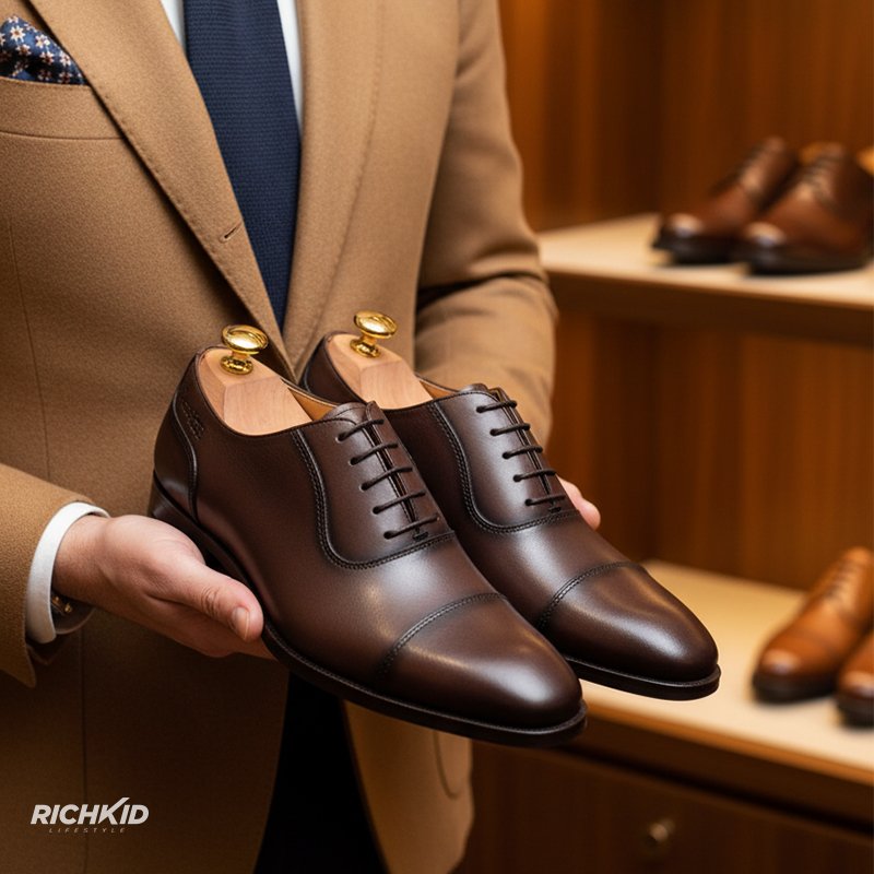 Cap-Toe Oxford Shoe Chocolate - Image 8
