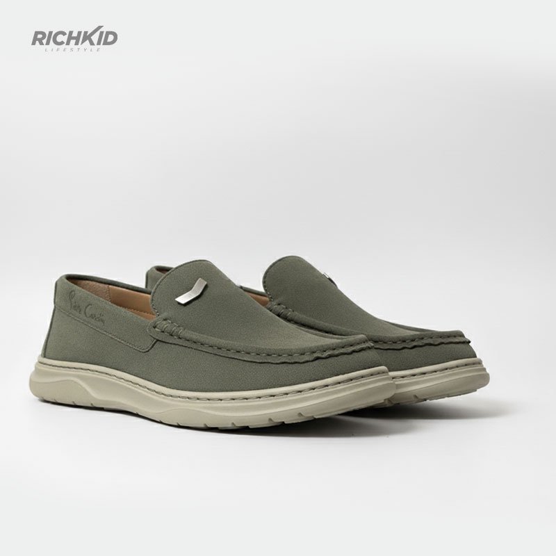 Casual Leather loafer Olive - Image 2