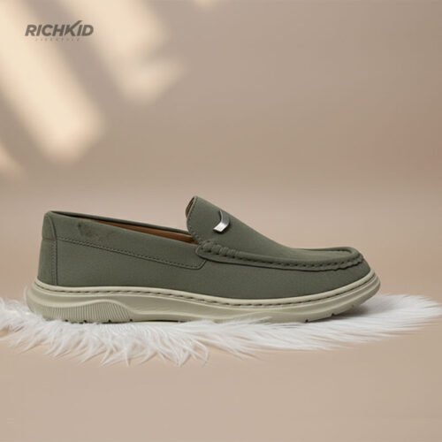 Casual Leather loafer Olive