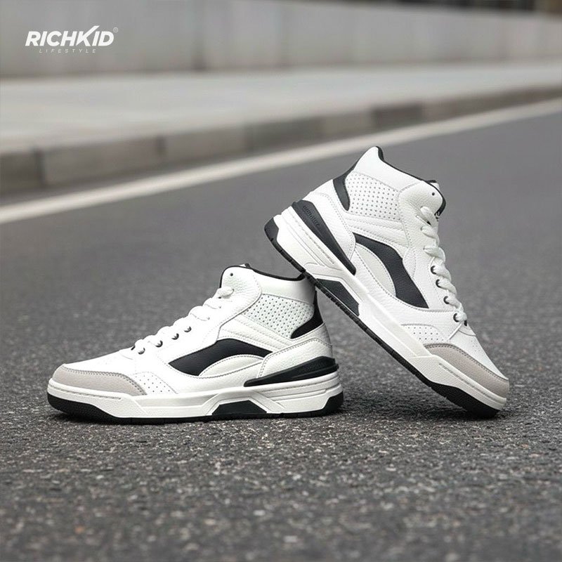 B/W HighNeck Sneakers - Image 6