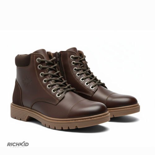 Men's Zipper Boot Brown
