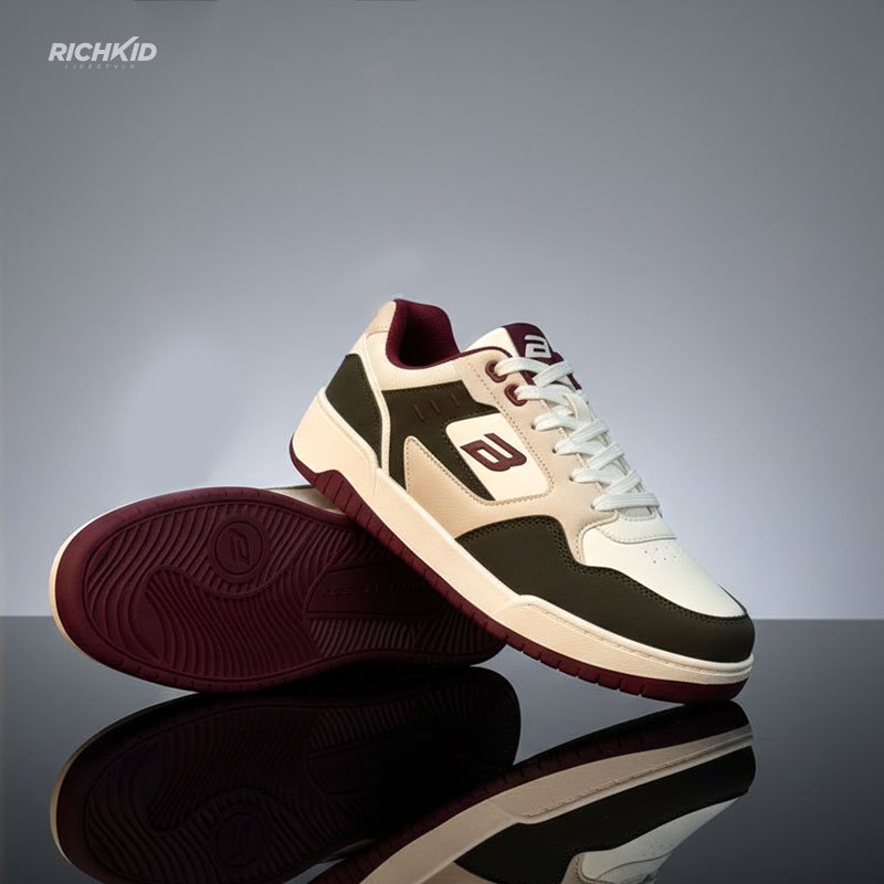 Olive Maroon BondStreet Sneakers - Image 3