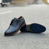 Leather Derby Shoes Blue