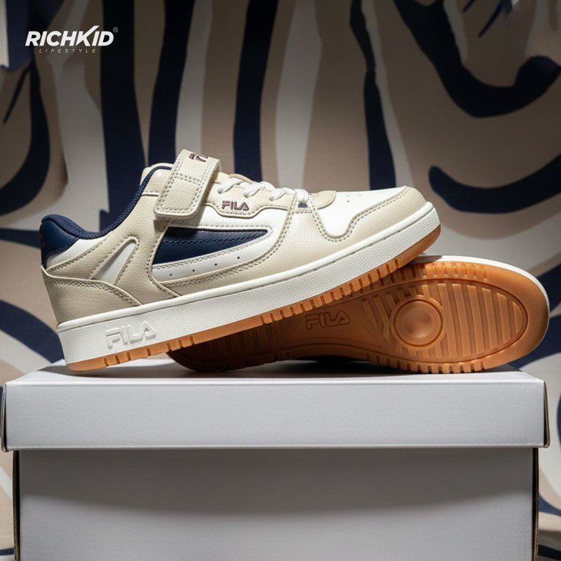 Fila Kids Shoes Beige Navy